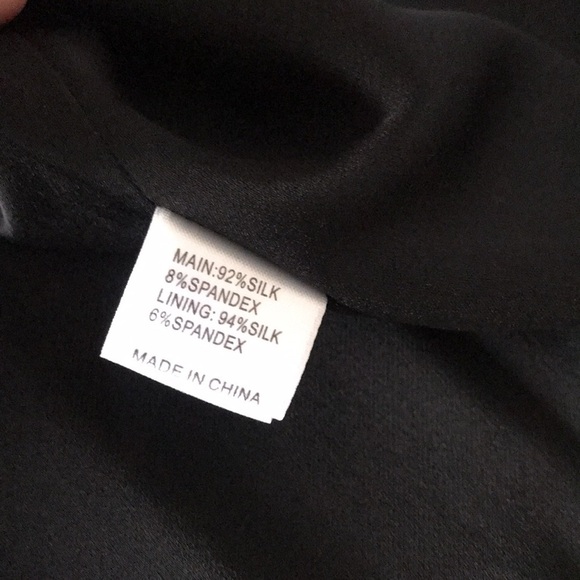 St. John Collection Floral Silk Dress Black Cream Golden Size 12 - Picture 16 of 16